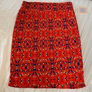 NWT LuLaRoe Red Cassie Skirt, Size XL (18-20)